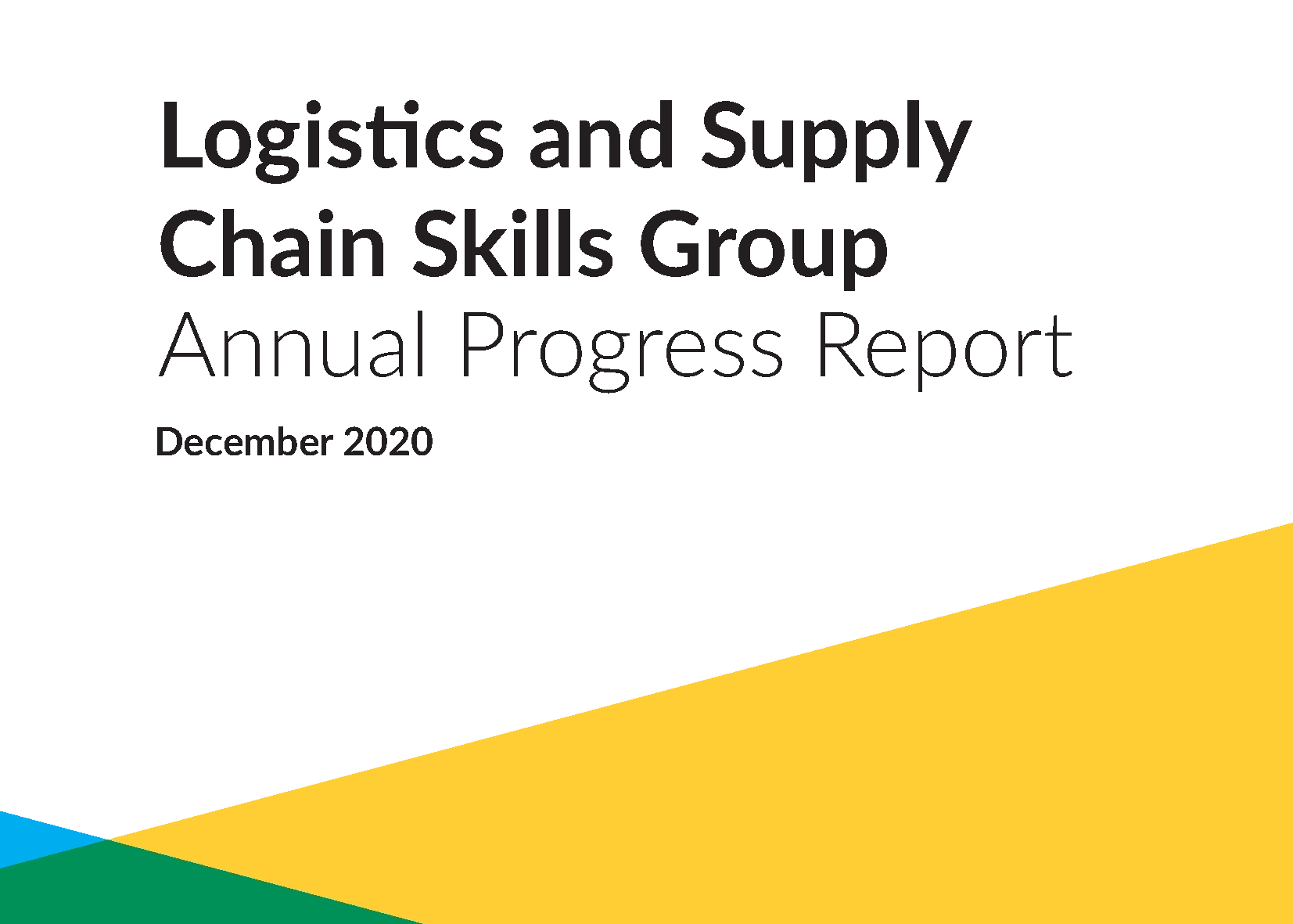 Description for First Progress Report of the Logistics and Supply Chain Skills Group
